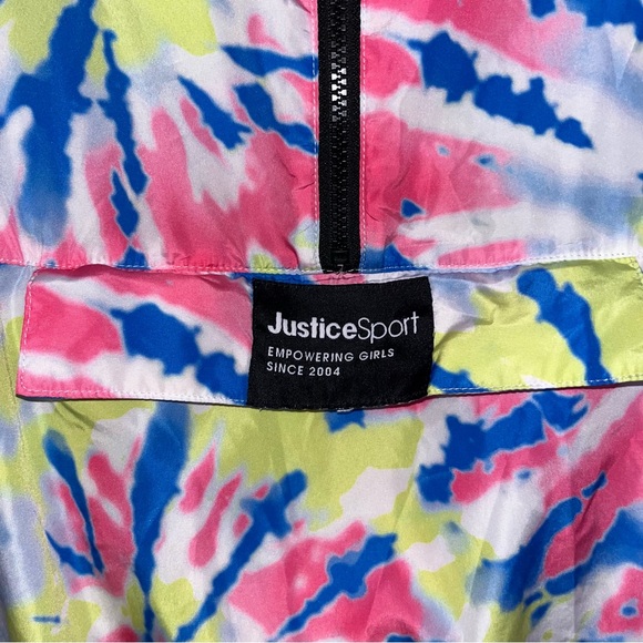 Justice Tie-Dye Windbreaker - Pink, Blue, Yellow - Picture 3 of 6
